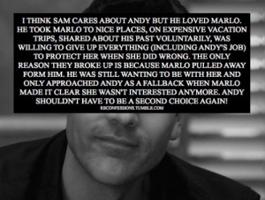 Ben Bass stated and I quote His feelings for Andy have never