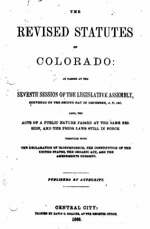 ... amendment is listed as the 14th amendment in the 1867 colorado edition