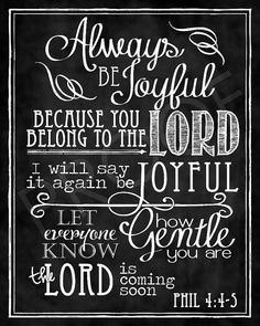 Scripture Art Philippians 445 Chalkboard by ToSuchAsTheseDesigns, $15 ...