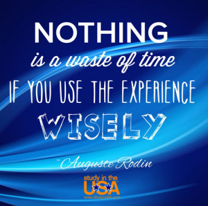 Nothing is a waste of time if you use the experience wisely Auguste
