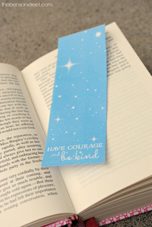 Cinderella Quote Bookmark Printable