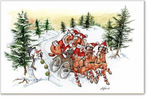 ... Horse Riders > Dashing Through the Snow Equine Christmas Cards Pack 10