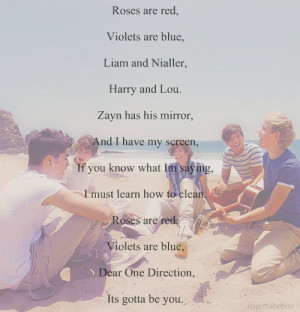 One Direction Roses are red