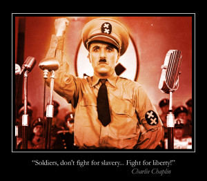 from the great dictator by charlie chaplin
