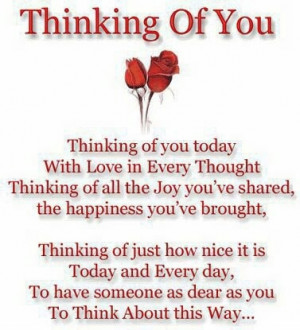 Thinking of you. .love this ♥