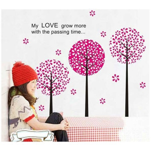 Home Wall Stickers > Three Cherry Blossom Tree Wall Sticker