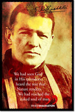 ERNEST SHACKLETON SIGNED ART PHOTO POSTER AUTOGRAPH GIFT QUOTE ARCTIC ...