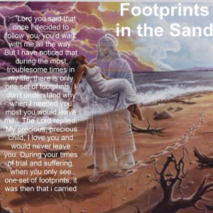 footprints in the sand poem | ... Home Page >> briteiis's Scrapbooks ...