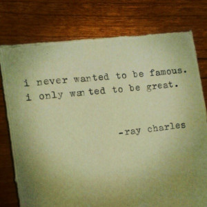Very big difference! Ray Charles #quote