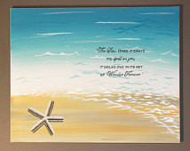... Quote Sand Ocean Starfish Seashell Turquoise Sea Shore Personalized