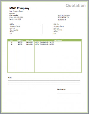 Freight Quote Template