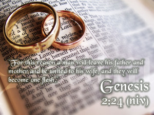 One Love, One Heart: Genesis 2:24 Papel de Parede Imagem