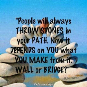 make a wall to keep people out specially the stone thrower