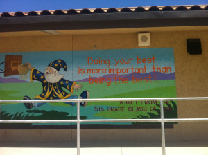 was at another local school and saw this quote painted on the ...
