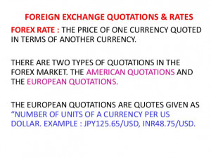Foreign exchange rates & quotes
