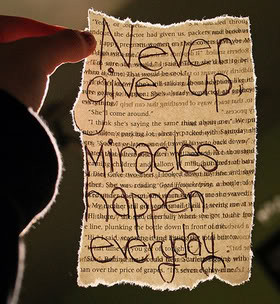 Never Give Up,Miracles Happen Everyday ~ God Quote