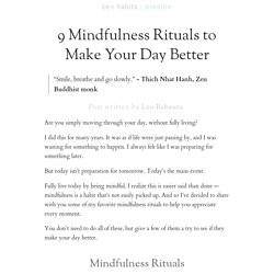 Mindfulness Rituals to Make Your Day Better