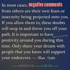 Are you letting negative people throw you off track? More
