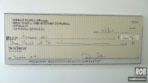Nate Lowmans first check from the gallery owner