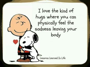Snoopy hugs