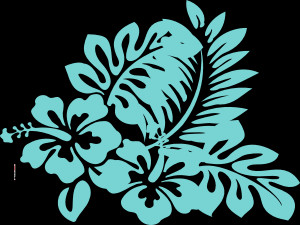 Blue Tropical Flower clip art