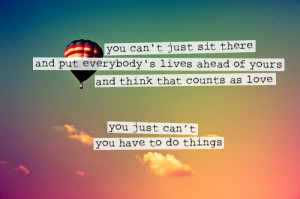 hot air balloon, quote, sky, the perks of being a wallflower