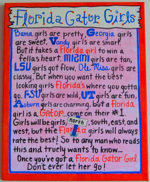 Florida Gator Girl - Please excuse the spelling errors as this must ...
