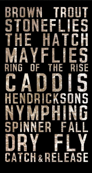 word art for a fly tying room...