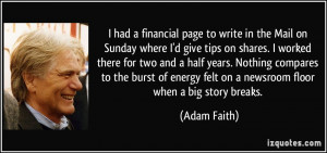 More Adam Faith Quotes