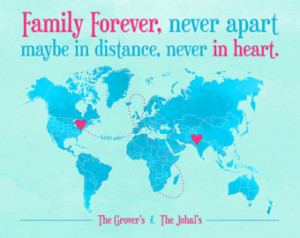Long Distance Family, Friend Gift, Map Gift for Parents, Going Away ...