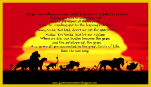 Quote to Remember: THE LION KING [
