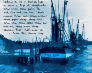 Forrest Gump Shrimp boat Quote on w ooden art block ...