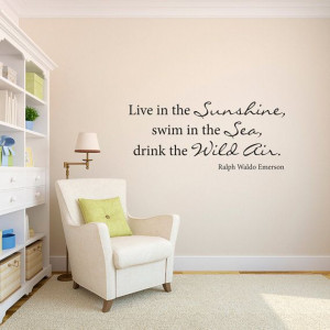 Ralph Waldo Emerson Wall Decal Drink the by StephenEdwardGraphic, $40 ...