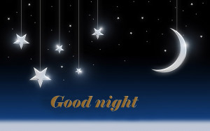 Good night moon star with warm wishes wallpaper