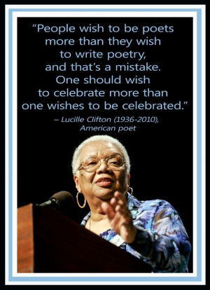 ... Lucille Clifton (1936-1910) The Poetry Cabin (ThePoetryCabin) on