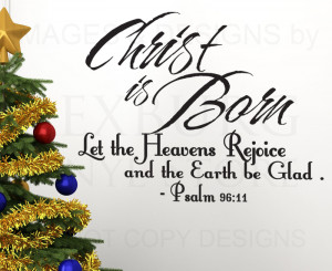 ... Decal-Sticker-Quote-Vinyl-Saying-Christ-is-Born-Christmas-Holiday-C20