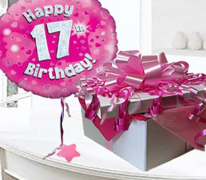 17th Birthday Balloon in a Box ( Pink) Code:JGF17H17BBB | 17 Year Old ...