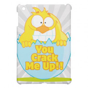 you crack me up funny cracked chick bird case for the iPad mini
