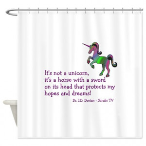 ... Gifts > Abctv Bathroom Décor > Scrubs Unicorn Quotes Shower Curtain