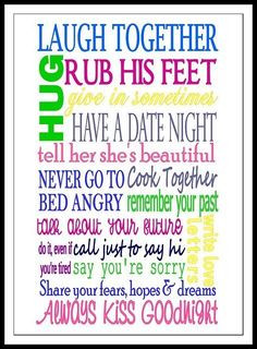 marriage advice to give to newlyweds :-)