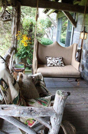 Nice porch area via Carol's Country Sunshine on Facebook