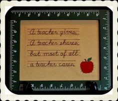 Beautiful teacher quote in our ruler picture frame. Show your teacher ...