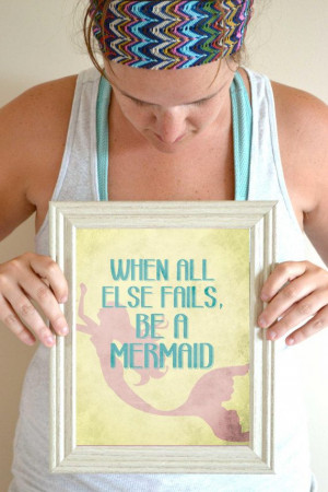Mermaid Art Print Mermaid quote Mermaid by SmartyPantsStudio ...