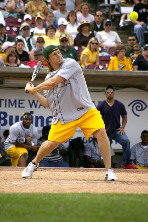 Clay Matthews at the Donald Driver Charity Softball Game. Baseball is ...