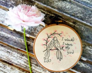 ... for her - obscure quotes - bird embroidery - wedding - anniversary