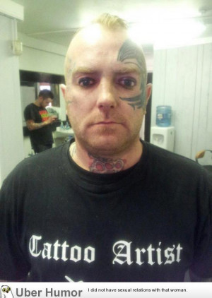 WTF?! Eyelid tattoo. His eyes are closed