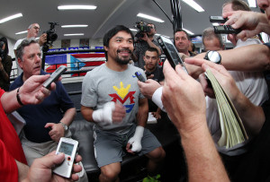 PHOTOS] MANNY PACQUIAO MEDIA WORKOUT AND QUOTES