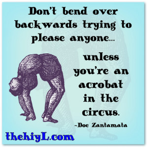 Bend over backwards: