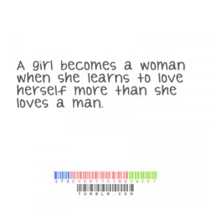 girl becomes a woman when she