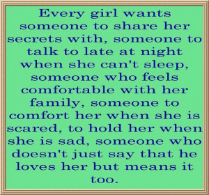 every girl wants a guy who ....